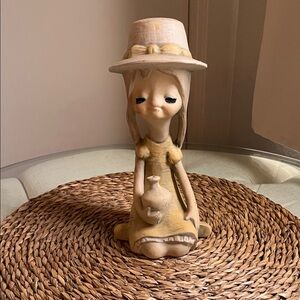 Vintage UCTCI Japan “Trixie Poppet” Ceramic Figurine Large Expressive Eyes